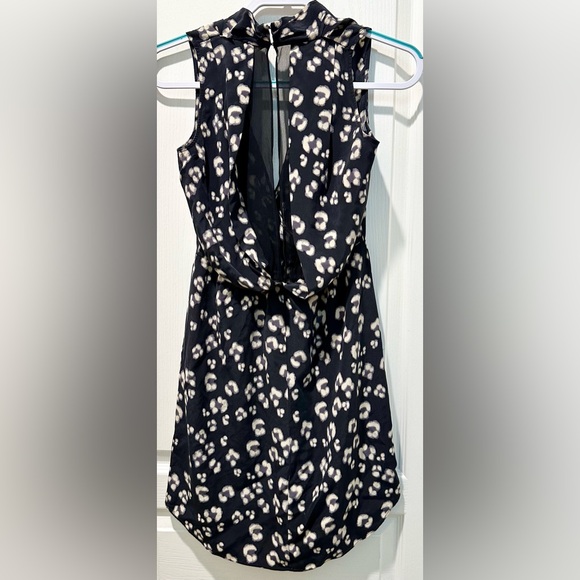 Rebecca Taylor Sleeveless Silk Bobcat Mini Dress w Open Back. - Picture 7 of 10